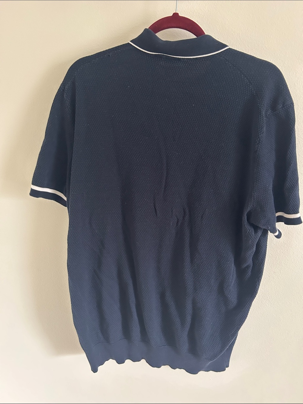 BOSS Navy Polo with White Trim - Picture 4 of 5